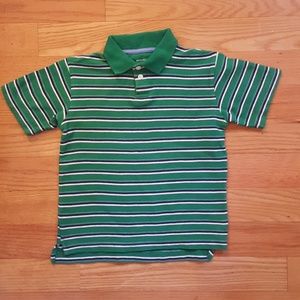 Boy Size XS Cherokee Green Striped Polo Shirt